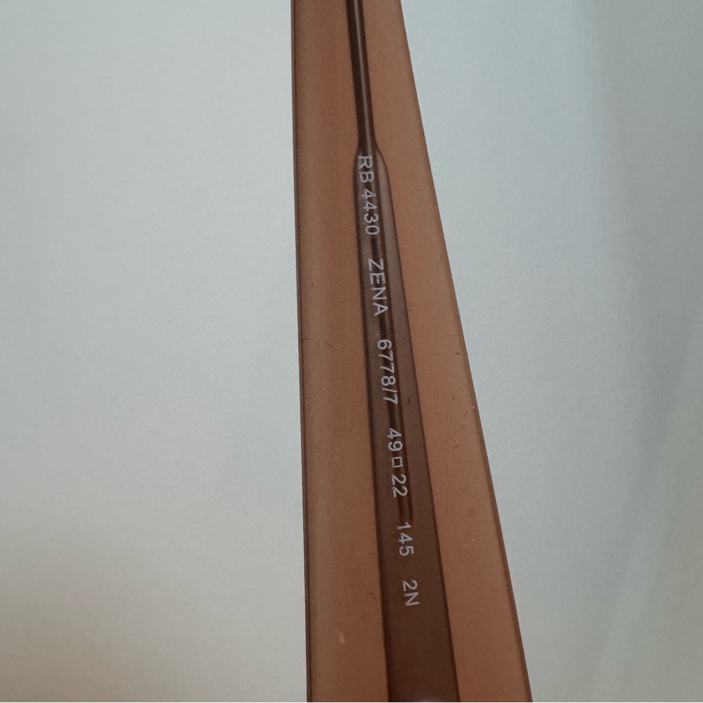 Ray-Ban Sunglasses RB4430 ZENA 6778/7 Cannella Cloudy Shiny Frames Orange Lenses - Picture 12 of 16